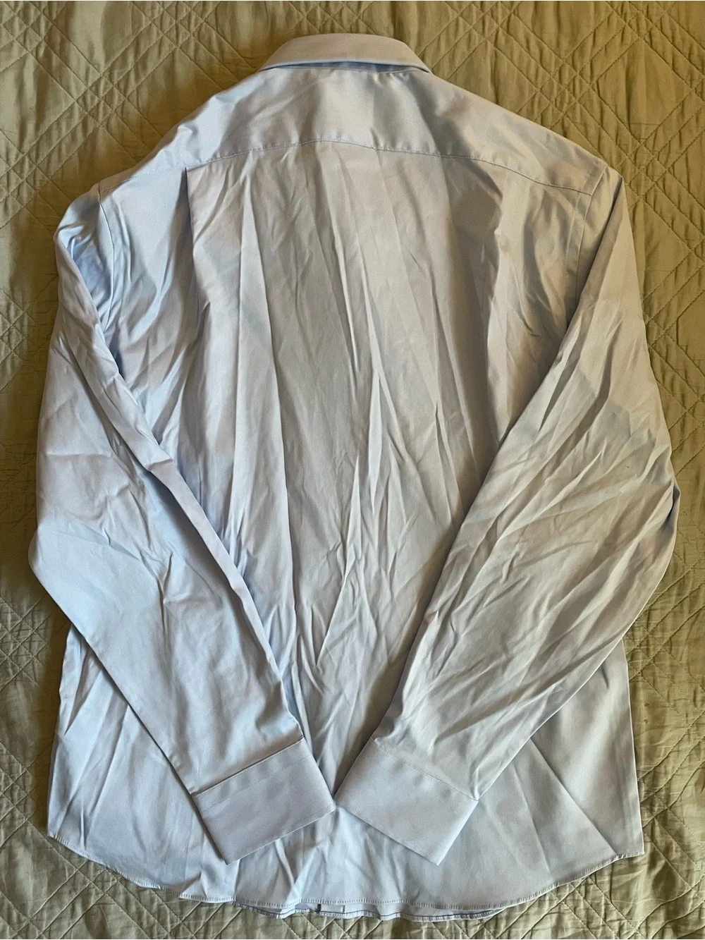 J. CREW Bowery Slim Performance Stretch Dress Shirt in Blue Size L CA351